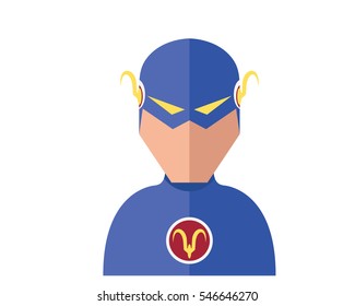 Modern Patriotic Superhero Flat Avatar