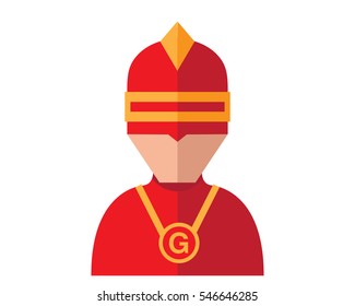 Modern Patriotic Superhero Flat Avatar