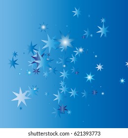Modern pattern. Abstract background with confetti falling stars of different size and color shades. Trendy Pattern Confetti Falling Stars for Print, Paper, Textile, Wallpaper.