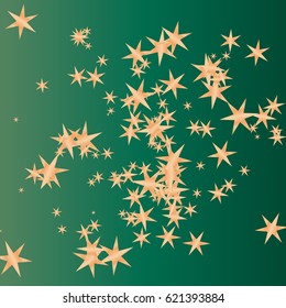 Modern pattern. Abstract background with confetti falling stars of different size and color shades. Trendy Pattern Confetti Falling Stars for Print, Paper, Textile, Wallpaper.