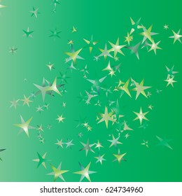 Modern pattern. Abstract background with confetti falling stars of different size and color shades. Trendy Pattern Confetti Falling Stars for Print, Paper, Textile, Wallpaper.