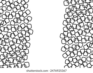 Modern pattern of abstract bubbles on a white background with vertical space for text in the center. Design element for interior decoration, web design, social network. Vector background. caviar