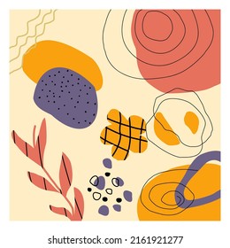 Modern pattern of abstract shapes.Print and design for fabrics and home decorations. Vector stock illustration.