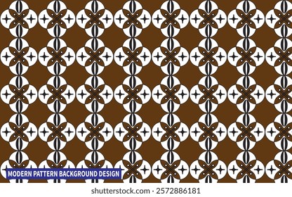Modern Pattern Background with Brown and White Colour