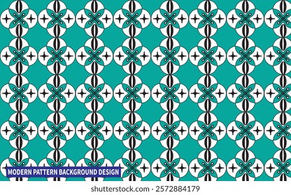 Modern Pattern Background with Cyan and White Colour