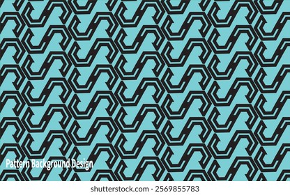 Modern Pattern Background Design with Black and Cyan Colour