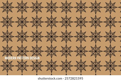 Modern Pattern Background Design with Black and Brown Colour