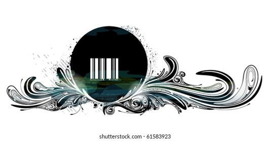 Modern pattern with circle banner for your text. Vector EPS 10 illustration.