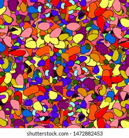 Modern pattern of colored shapes