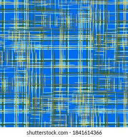 Modernes Muster mit farbenfrohen Linien. Nahtlose Streifen. Abstrakte Textur mit Kreuzstreifen. Nahtloses Tartan-Muster. Ethnische Print-Imitation von Gras Mat.