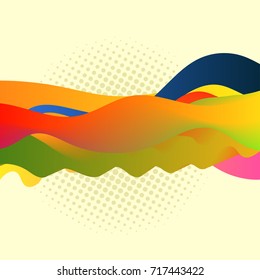 Modern pattern. Colorful wavy illustration.