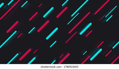 A modern pattern consisting of colored stripes on a dark background. Vector illustration