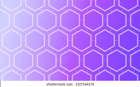Modern Pattern With Curved Line. Geometric Elements. Blurred Gradient Background. Design For Screen, Presentation, Wallpaper. Holiday Object. Vector Illustration.