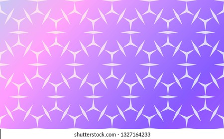 Modern Pattern With Curved Line. Geometric Elements. Blurred Gradient Background. Design For Screen, Presentation, Wallpaper. Holiday Object. Vector Illustration.