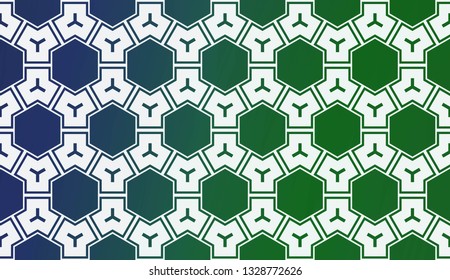 Modern Pattern With Curved Line. Geometric Elements. Blurred Gradient Background. Design For Screen, Presentation, Wallpaper. Holiday Object. Vector Illustration.