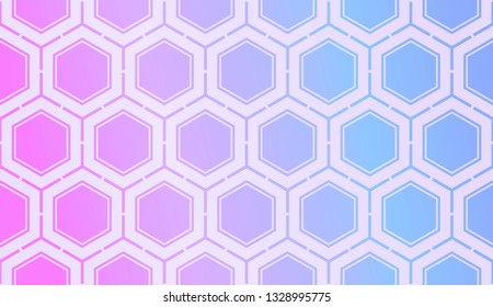 Modern Pattern With Curved Line. Geometric Elements. Blurred Gradient Background. Design For Screen, Presentation, Wallpaper. Holiday Object. Vector Illustration.