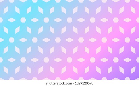 Modern Pattern With Curved Line. Geometric Elements. Blurred Gradient Background. Design For Screen, Presentation, Wallpaper. Holiday Object. Vector Illustration.