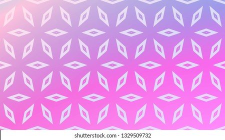 Modern Pattern With Curved Line. Geometric Elements. Blurred Gradient Background. Design For Screen, Presentation, Wallpaper. Holiday Object. Vector Illustration.