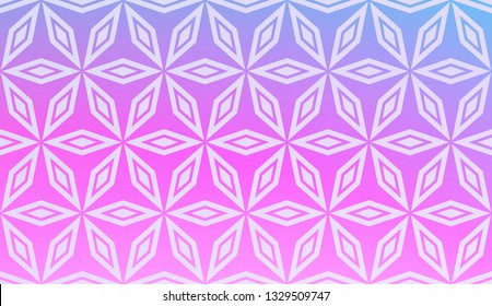 Modern Pattern With Curved Line. Geometric Elements. Blurred Gradient Background. Design For Screen, Presentation, Wallpaper. Holiday Object. Vector Illustration.