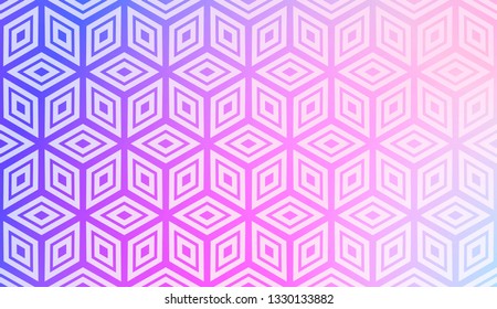 Modern Pattern With Curved Line. Geometric Elements. Blurred Gradient Background. Design For Screen, Presentation, Wallpaper. Holiday Object. Vector Illustration.