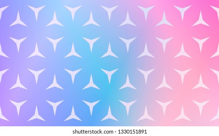 Modern Pattern With Curved Line. Geometric Elements. Blurred Gradient Background. Design For Screen, Presentation, Wallpaper. Holiday Object. Vector Illustration.