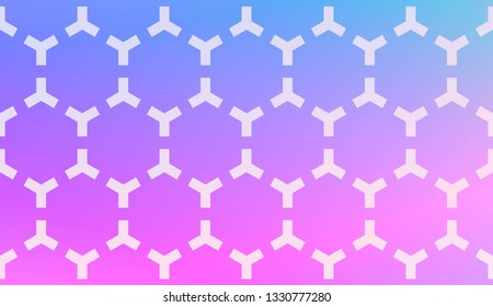 Modern Pattern With Curved Line. Geometric Elements. Blurred Gradient Background. Design For Screen, Presentation, Wallpaper. Holiday Object. Vector Illustration.