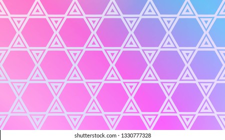 Modern Pattern With Curved Line. Geometric Elements. Blurred Gradient Background. Design For Screen, Presentation, Wallpaper. Holiday Object. Vector Illustration.
