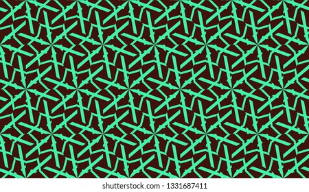 Modern pattern with curved line. Triangles, line, geometric elements. Vector illustration. Design for flyer, wallpaper, presentation, paper. Green color.