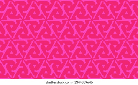 Modern pattern with curved line. Triangles, line, geometric elements. Vector Seamless illustration. Design for flyer, wallpaper, presentation, paper