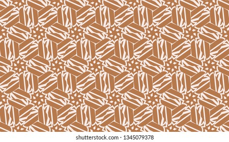 Modern pattern with curved line. Triangles, line, geometric elements. Vector Seamless illustration. Design for flyer, wallpaper, presentation, paper