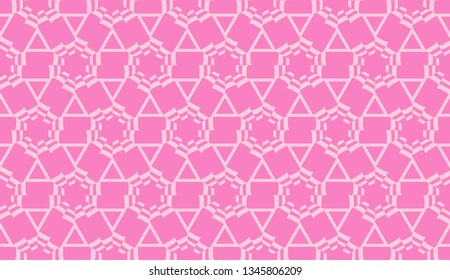 Modern pattern with curved line. Triangles, line, geometric elements. Vector Seamless illustration. Design for flyer, wallpaper, presentation, paper