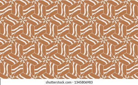 Modern pattern with curved line. Triangles, line, geometric elements. Vector Seamless illustration. Design for flyer, wallpaper, presentation, paper
