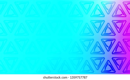 Modern pattern with curved line. Triangles, line, geometric elements. Vector illustration. Design for flyer, wallpaper, presentation, paper. Gradient color.