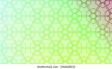 Modern pattern with curved line. Triangles, line, geometric elements. Vector illustration. Design for flyer, wallpaper, presentation, paper. Gradient color.