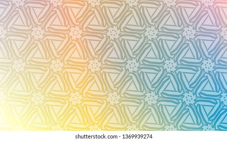 Modern pattern with curved line. Triangles, line, geometric elements. Vector illustration. Design for flyer, wallpaper, presentation, paper. Gradient color.