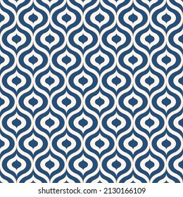 Modern pattern in dark blue peacock tail shape. fabric pattern, paper wall decoration paper background 