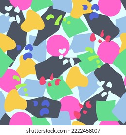 Modern pattern design. Bright colors. Abstract art background. Wallpaper, light background. Vector illustration