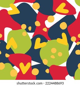 Modern pattern design. Bright colors. Abstract art background. Light background. Vector illustration. Wallpaper
