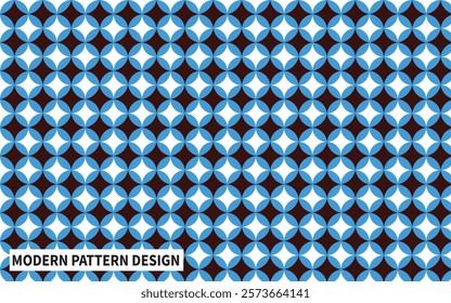 Modern Pattern Design with Cyan and White Colour