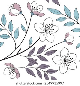 Nahtloses Rosenmuster-Design mit Illustration. Perfekt für die Verbesserung Ihrer kreativen Projekte.