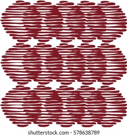 Modern pattern element of the great striped circles maroon red color on a white background. Vector for design wrapping paper for gift, plastic bag, tablecloth, serviette, handkerchief.