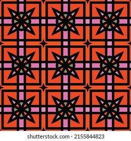 Modern pattern with ethnic African and Brazilian motifs