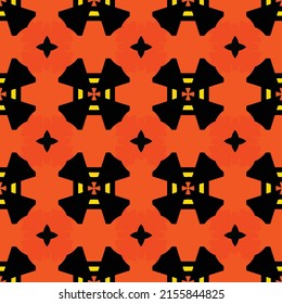 Modern pattern with ethnic African and Brazilian motifs