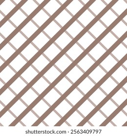  A modern pattern featuring diagonal lines intersecting with thinner gray diagonal lines on a white background, creating a striking checkered grid design ideal for contemporary textiles