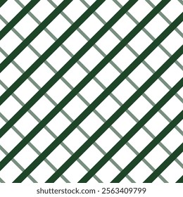  A modern pattern featuring diagonal lines intersecting with thinner gray diagonal lines on a white background, creating a striking checkered grid design ideal for contemporary textiles