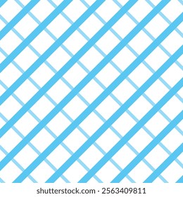  A modern pattern featuring diagonal lines intersecting with thinner gray diagonal lines on a white background, creating a striking checkered grid design ideal for contemporary textiles