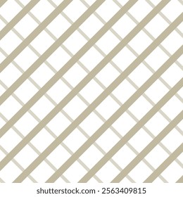  A modern pattern featuring diagonal lines intersecting with thinner gray diagonal lines on a white background, creating a striking checkered grid design ideal for contemporary textiles