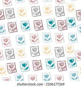 Patrón moderno con flores. Adecuado para tela y papel, fondo. Gráficos vectoriales. 
