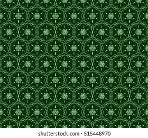 modern pattern of geometric ornament. Seamless vector illustration. for interior design, printing, wallpaper. silver on green