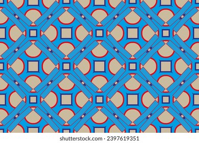 Modern pattern with geometric ornaments for invitation card, scrapbook, banner, postcard. Ornaments on dishes, textiles, wallpaper. Abstract decorative vintage texture.